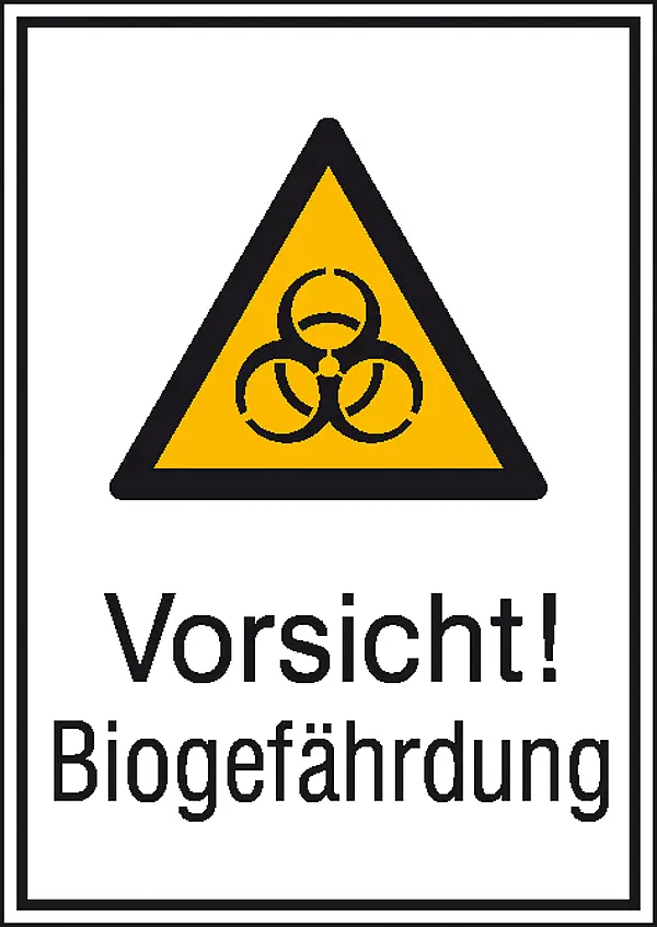 Warn-Kombischild »Vorsicht! Biogefährdung« 