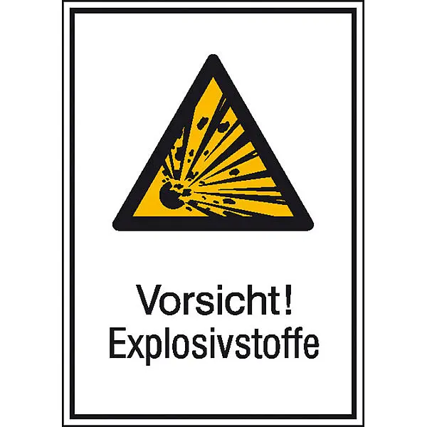 Warn-Kombischild »Vorsicht! Explosivstoffe« 