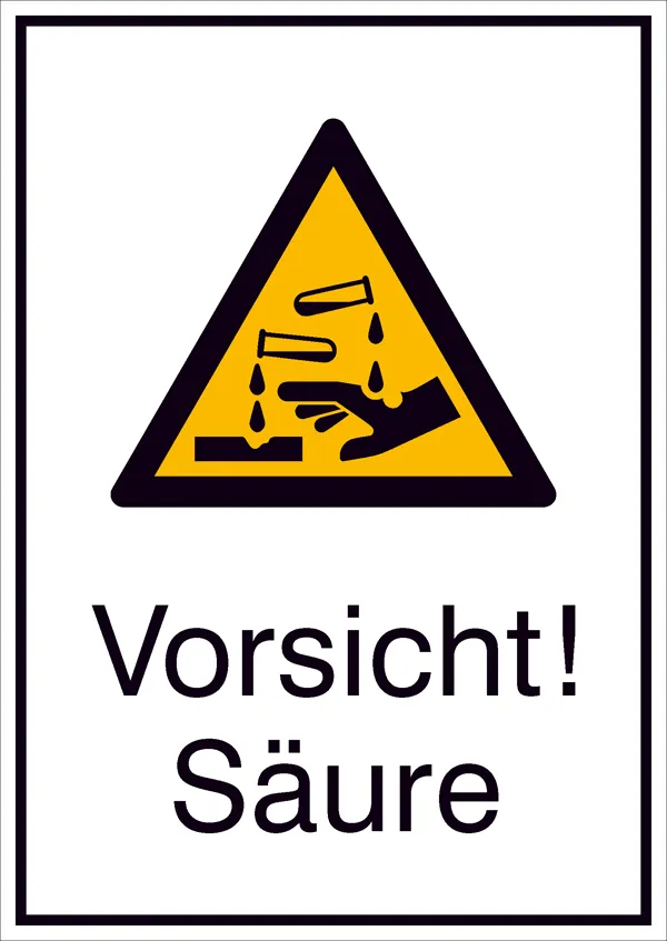 Warn-Kombischild »Vorsicht! Säure« 