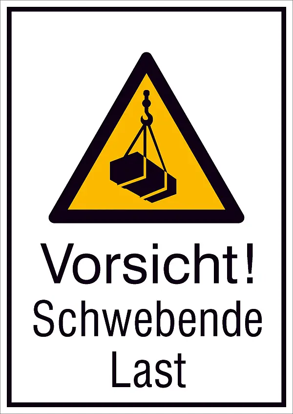 Warn-Kombischild »Vorsicht! Schwebende Last« 