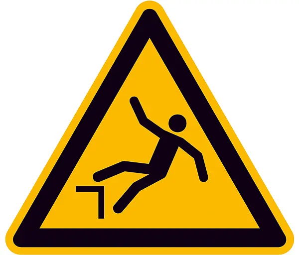 Warnschild »Warnung vor Absturzgefahr« 