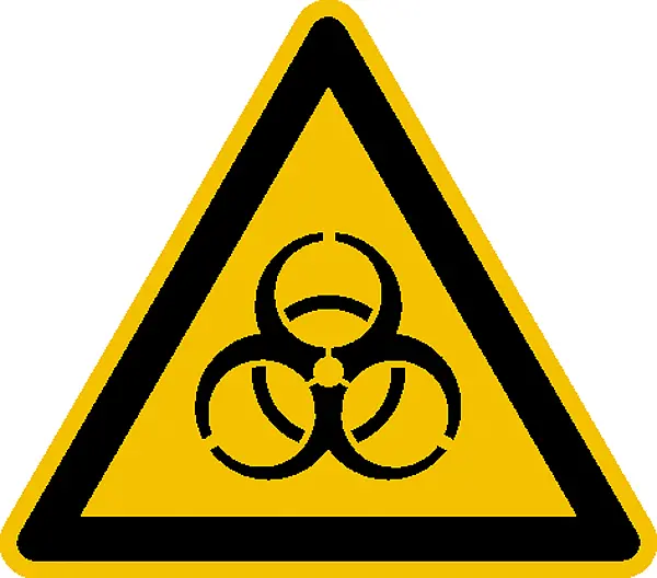 Warnschild »Warnung vor Biogefährdung« 