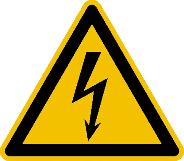 Warnschild „Vorsicht Elektrische Spannung“ – Magnetfolie Gelb/schwarz Nach DIN EN ISO 7010