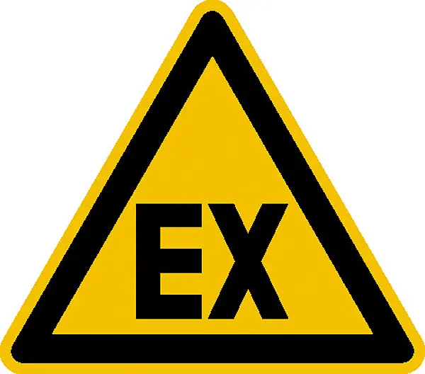 Warnschild »Warnung vor explosionsfähiger Atmosphäre« 