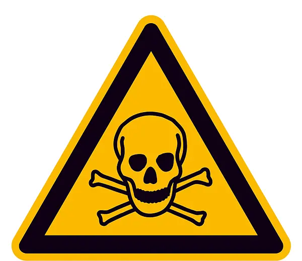 Warnschild »Warnung vor giftigen Stoffen« 
