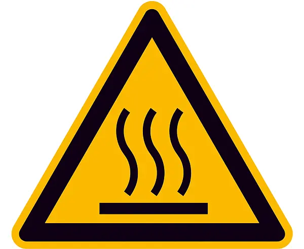 Warnschild »Warnung vor heißer Oberfläche« 