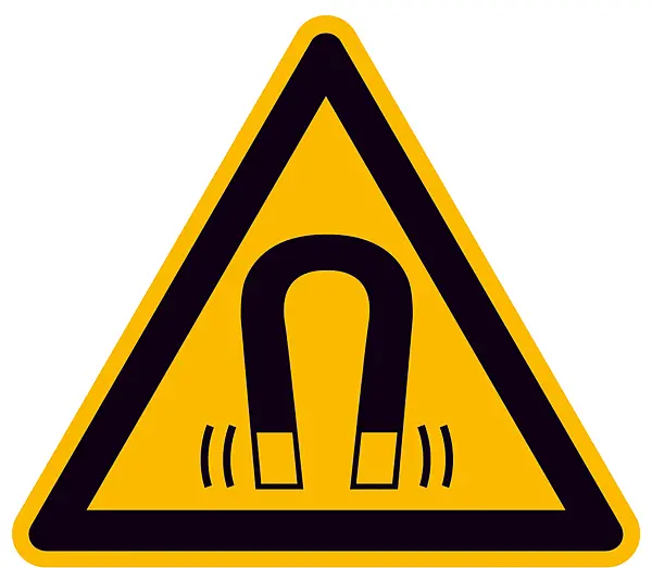 Warnschild »Warnung vor magnetischem Feld« 