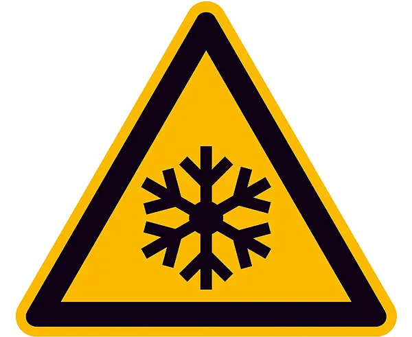 Warnschild »Warnung vor niedriger Temperatur/Frost« 