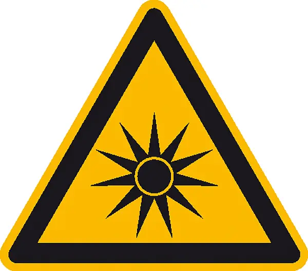 Warnschild »Warnung vor optischer Strahlung« 