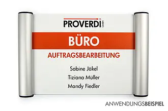 Türschild für das Büro