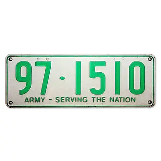 Nummernschild aus Australien - Army  