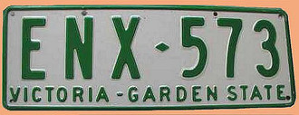 Nummernschild aus Australien - Victoria Garden state