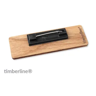 Rückseite Holzschild mit Edelstahl Rastnadel