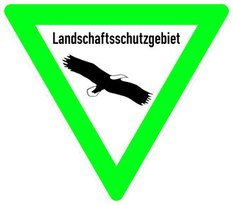 Landschaftsschutzschild mit Adler