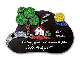 Türschild  aus Keramik - Größe: 31 x 22 cm