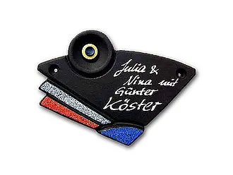 Klingelschild aus Keramik - Größe: 18 x 12 cm