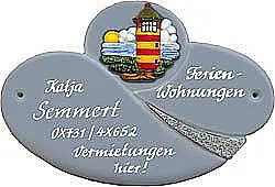 Türschild aus Keramik - Größe: 26 x 19 cm