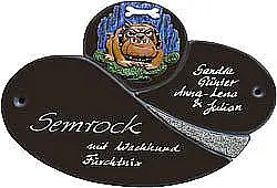Türschild aus Keramik - Größe: 26 x 19 cm
