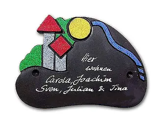 Türschild aus Keramik - Größe: 27 x 19 cm