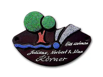 Türschild  aus Keramik - Größe: 24 x 17 cm