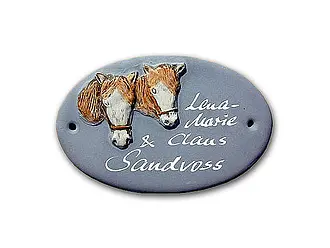 Türschild aus Keramik - Größe: 17 x 11 cm
