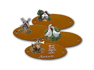 Türschild aus Artelith - Größe: 18 x 7 cm