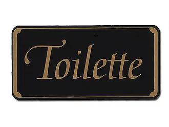 Toilettenschild - Größe: 15 x 7,5 cm