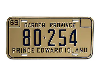 Kanadisches Nummernschild Prince Edward Island