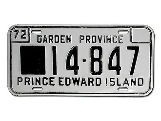 Kanadisches Nummernschild Prince Edward Island
