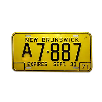 Kanadisches Nummernschild aus New Brunswick