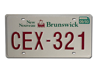 Kanadisches Nummernschild aus New Brunswick - Größe: 30x15 cm