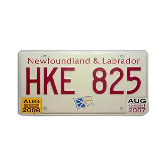 Kanadisches Kennzeichen Newfoundland & Labrador