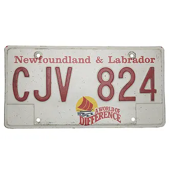 Kanadisches Nummernschild von Newfoundland und Labrador