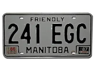 Kanadisches Nummernschild aus Manitoba