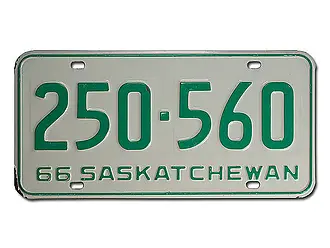 Kanadisches Nummernschild aus Saskatchewan