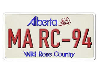 Nummernschild Alberta mit Wunschtext