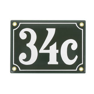 Grüne Emaille Hausnummer