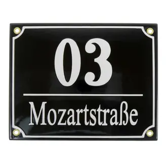 Emaille Hausnummer 