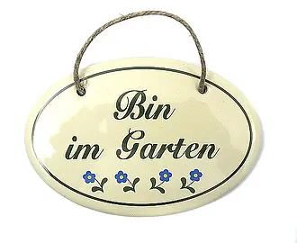 Emaille Türschild für Gartenbesitzer