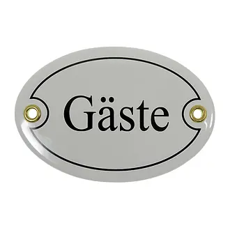 Emaille Türschild - Gäste