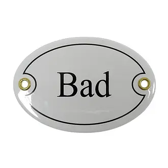 Emaille Türschild für das Bad