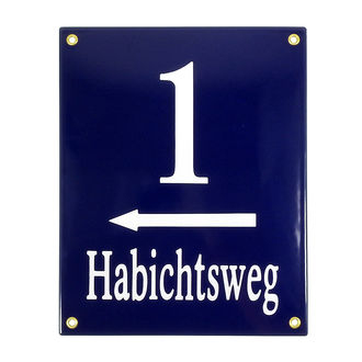 Münchner Emaille Hausnummer