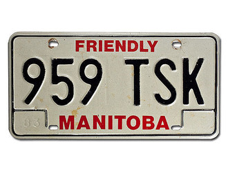 Kanadisches Nummernschild aus Manitoba