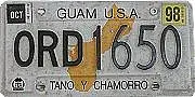 Nummernschild aus Guam - Größe: 30x15 