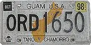 Nummernschild aus Guam - Größe: 30 x 15 cm