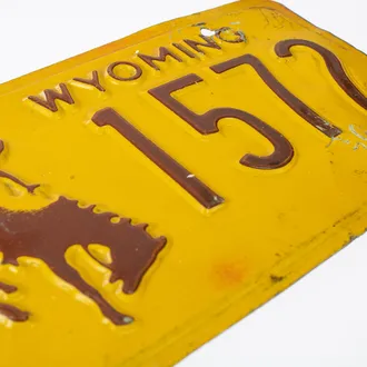 Originales USA Kennzeichen Wyoming 