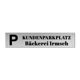 Parkplatzschilder aus Edelstahl