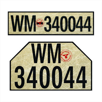 2er-Set historische Kennzeichen - Marine - Vintage-Stil