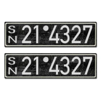 Historisches Nummernschild aus der Besatzungszone - Vintage Look