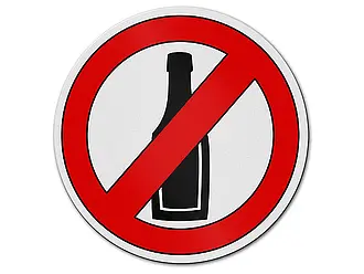 Blechschild - Alkohol verboten